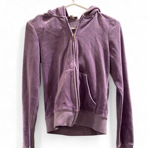 Juicy Couture purple velour zip up hoodie